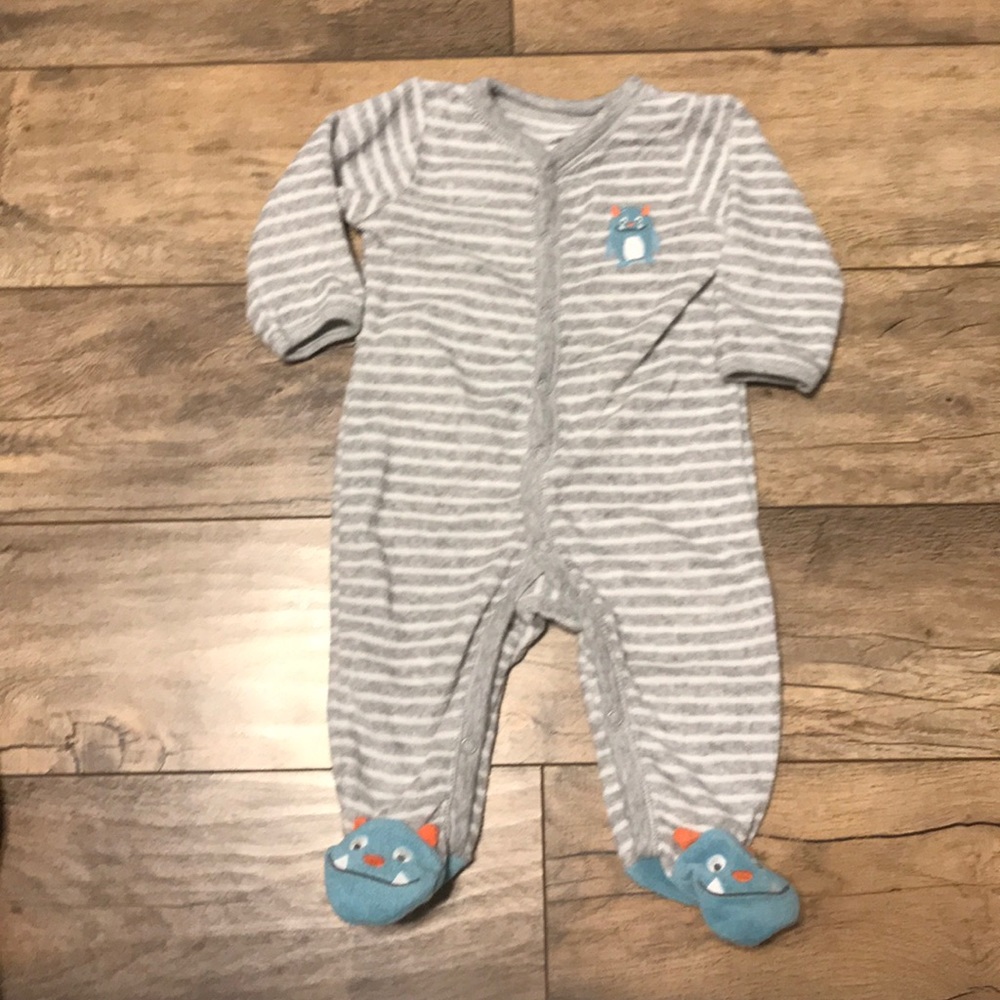 Carter’s monster footsie pjs